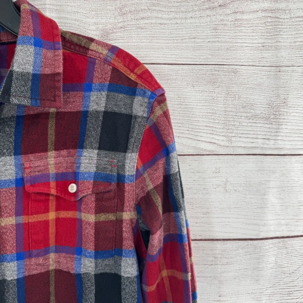 The North Face Flannel Shirt Plaid Button Up Long Sleeve Mens Large‎ Casual
